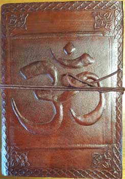 5" x 7" Om leather blank book w/ cord 5" x 7" Om leather blank book w/ cord