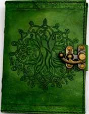green Tree of Life Leather w/ latch green Tree of Life Leather w/ latch