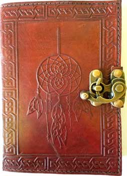 Dreamcatcher leather blank book w/ latch Dreamcatcher leather blank book w/ latch