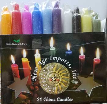 9/16" Mixed chime candle 20pk 9/16" Mixed chime candle 20pk