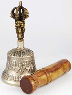 Bronze Tibetan Hand Bell & Puja Bronze Tibetan Hand Bell & Puja