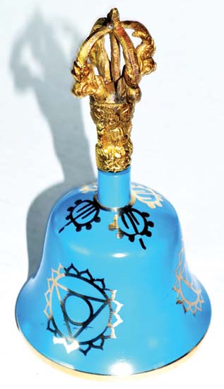 5 1/2" Sea Blue Tibetan Bell (note A) 5 1/2" Sea Blue Tibetan Bell (note A)