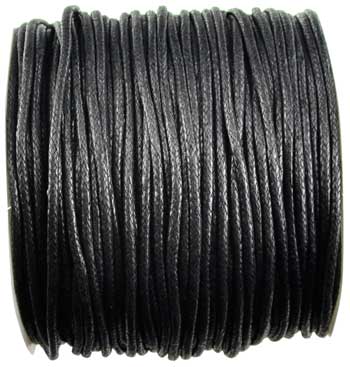 Black Waxed Cotton 2mm 100 meters Black Waxed Cotton 2mm 100 meters