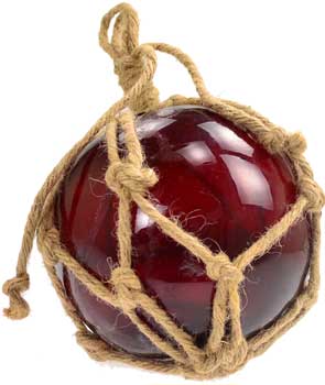 Red Glass Float 5" Red Glass Float 5"