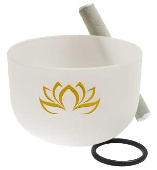 8" White Lotus Crystal Singing Bowl 8" White Lotus Crystal Singing Bowl