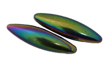 60mm Rainbow Magnetic Hematite Oval pair 60mm Rainbow Magnetic Hematite Oval pair