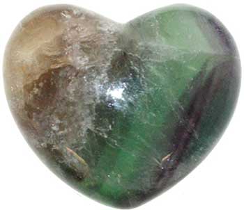 1 3/4" Fluorite heart 1 3/4" Fluorite heart