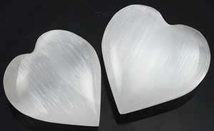 Small White Selenite Heart Small White Selenite Heart