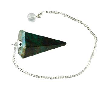 6-sided Chrysocolla pendulum 6-sided Chrysocolla pendulum
