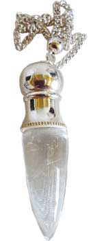 Clear Quartz Chambered pendulum Clear Quartz Chambered pendulum