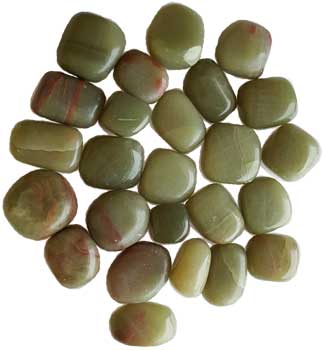 1 lb Aragonite, Green tumbled stones 1 lb Aragonite, Green tumbled stones