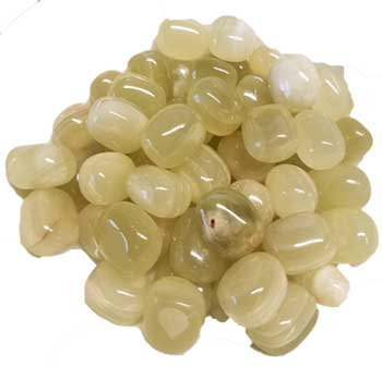 1 lb Green Calcite tumbled stones 1 lb Green Calcite tumbled stones