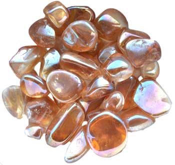 1 lb Gold AB electroplated tumbled stones 1 lb Gold AB electroplated tumbled stones