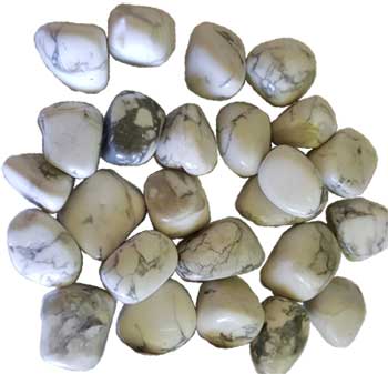 1 lb Howlite, White tumbled stones 1 lb Howlite, White tumbled stones