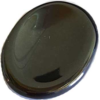 Black Agate worry stone Black Agate worry stone