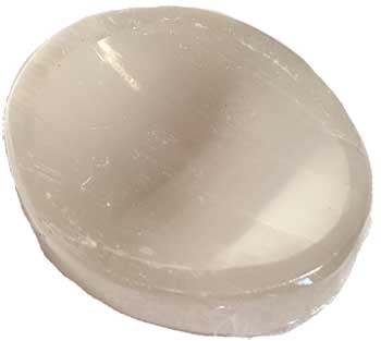 Selenite worry stone Selenite worry stone