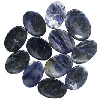 Sodalite worry stone Sodalite worry stone