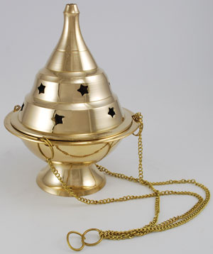 Medium Hanging Brass Censer Medium Hanging Brass Censer