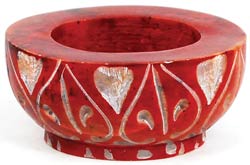 Red Stone tealight/cone burner Red Stone tealight/cone burner