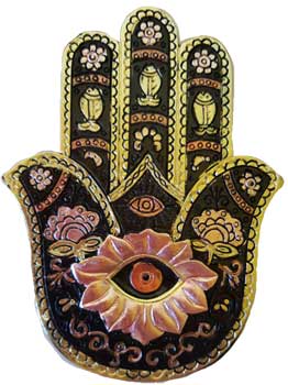 Gold & Black Hamsa incense burner Gold & Black Hamsa incense burner