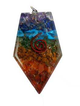Orgone Triangle 7 Chakra pendant Orgone Triangle 7 Chakra pendant