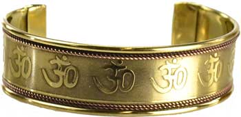 Om Engraved Copper and Brass Om Engraved Copper and Brass