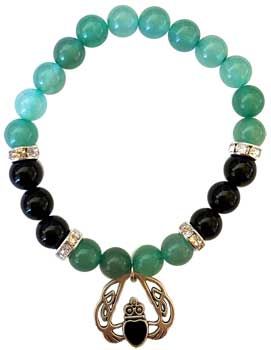8mm Green Aventurine/ Black Onyx with Heart 8mm Green Aventurine/ Black Onyx with Heart