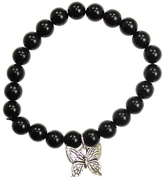 Black Obsidian Hope Butterfly silver Black Obsidian Hope Butterfly silver