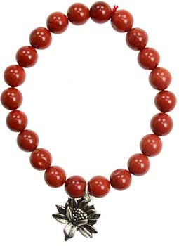 Red Jasper Promise Lotus Flower silver Red Jasper Promise Lotus Flower silver