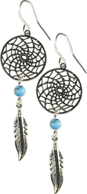 Dream Catcher Earring w/ Turquoise Dream Catcher Earring w/ Turquoise