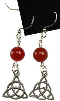 Carnelian Triquetra earrings Carnelian Triquetra earrings