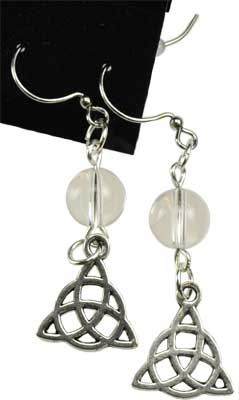 Quartz Triquetra earrings Quartz Triquetra earrings