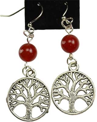 Carnelian Tree of Life earrings Carnelian Tree of Life earrings