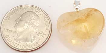 1" Citrine heart 1" Citrine heart