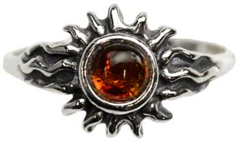 Amber Sun Ring Size 10 Amber Sun Ring Size 10