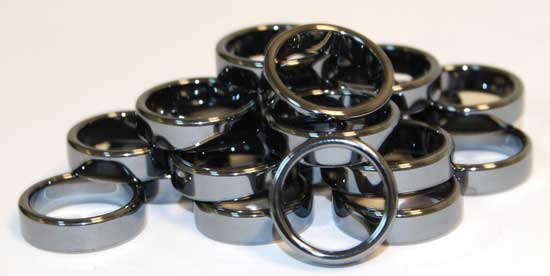 6mm Flat Hematite Rings (20/bag) 6mm Flat Hematite Rings (20/bag)