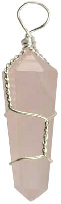 Rose Quartz Wire Wrapped pencil Rose Quartz Wire Wrapped pencil