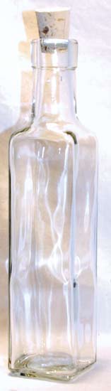 Square Glass Bottle with Cork Square Glass Bottle with Cork