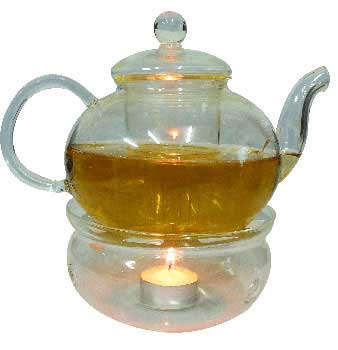 Glass teapot w/ Warmer Glass teapot w/ Warmer