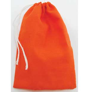 Orange Cotton Bag 3" x 4" Orange Cotton Bag 3" x 4"