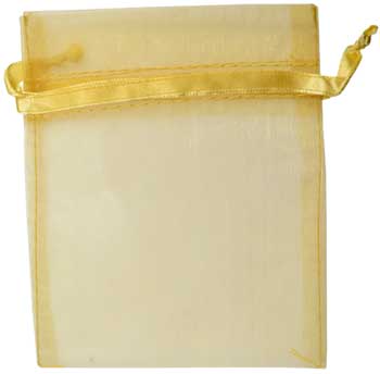 2 3/4" x 3" Gold organza 2 3/4" x 3" Gold organza