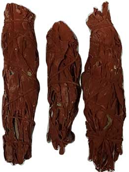 White Sage Dragon's Blood smudge 3-pk 4" White Sage Dragon's Blood smudge 3-pk 4"