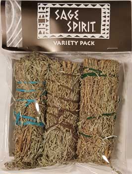 Variety smudge stick 3-pk 5" Variety smudge stick 3-pk 5"
