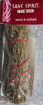 Sage & Cedar smudge stick 7" Sage & Cedar smudge stick 7"