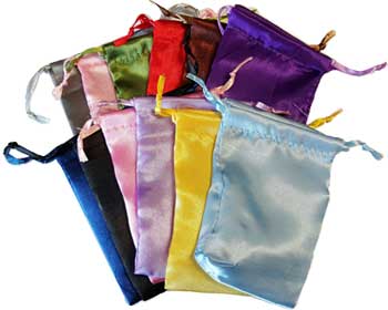 12 pk 3" x 4" Satin pouches mixed colors 12 pk 3" x 4" Satin pouches mixed colors