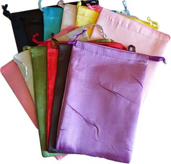 12 pk 6" x 8" Satin pouches mixed colors 12 pk 6" x 8" Satin pouches mixed colors