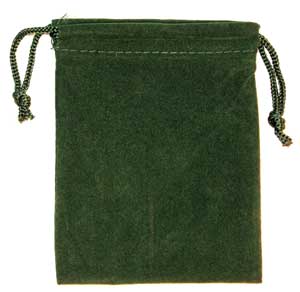 Bag Velveteen: 3 x 4 Green Bag Velveteen: 3 x 4 Green