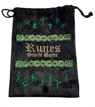 4"x 5/12" Rune Black Velveteen Bag 4"x 5/12" Rune Black Velveteen Bag