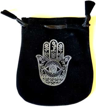 Hand of Compassion Velveteen Black Bag 5" Hand of Compassion Velveteen Black Bag 5"