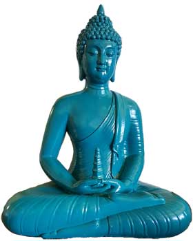 12" Sitting Buddha blue 12" Sitting Buddha blue